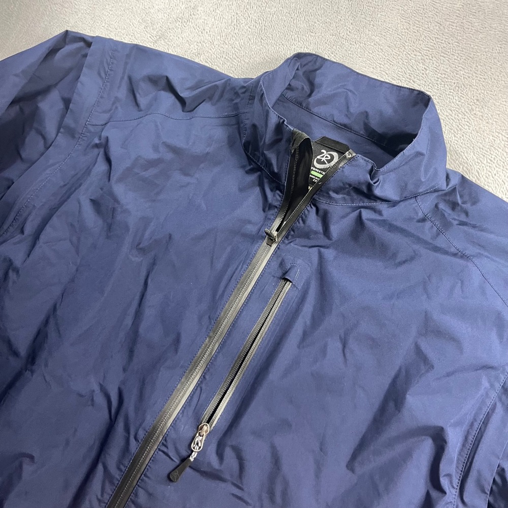 Zero Restriction Tour Series Gore-Tex Golf Jacket Navy Blue Mens 2XL Marriott